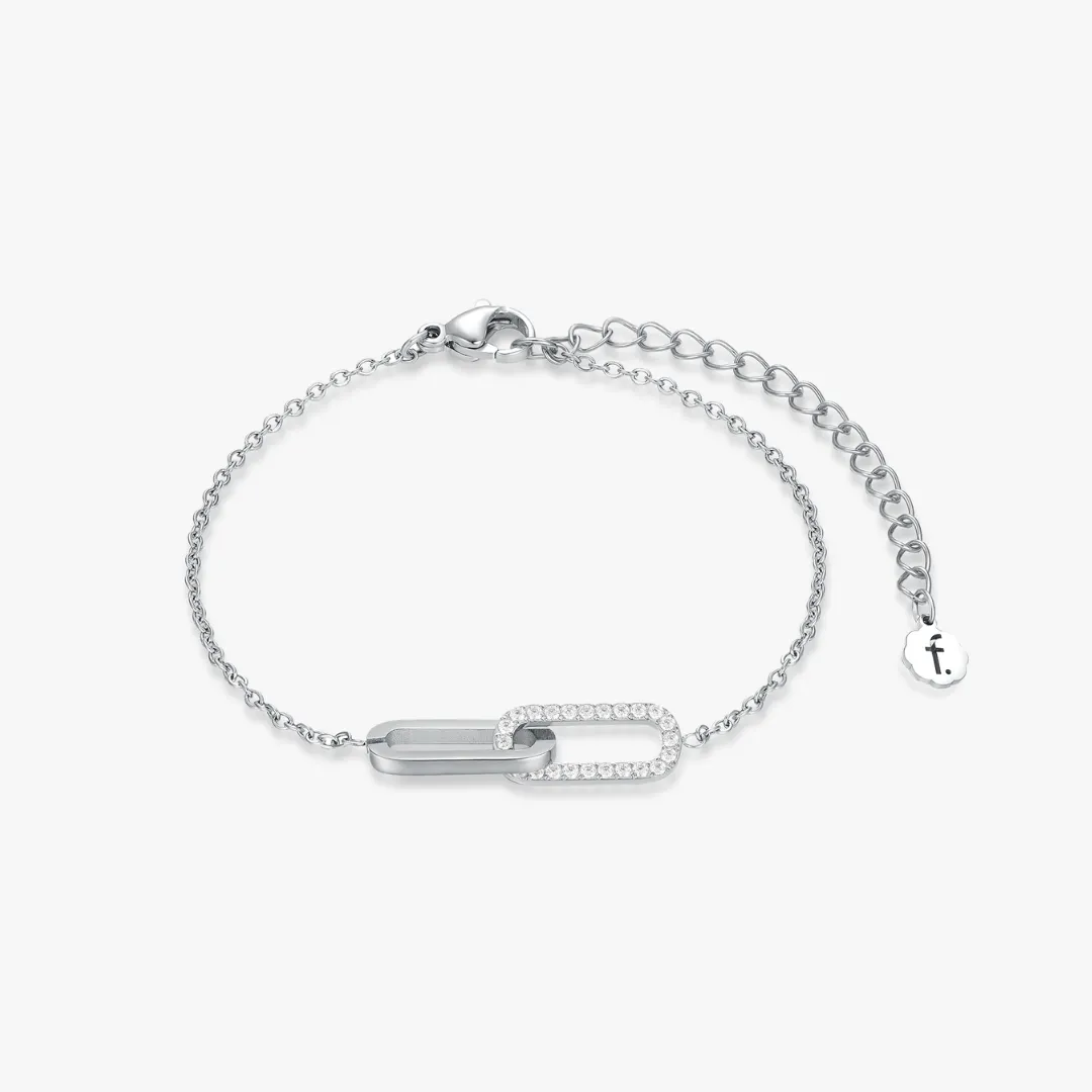 Pave Intertwined Links Bracelet sold by Flaire & Co. product image thumbnail 5