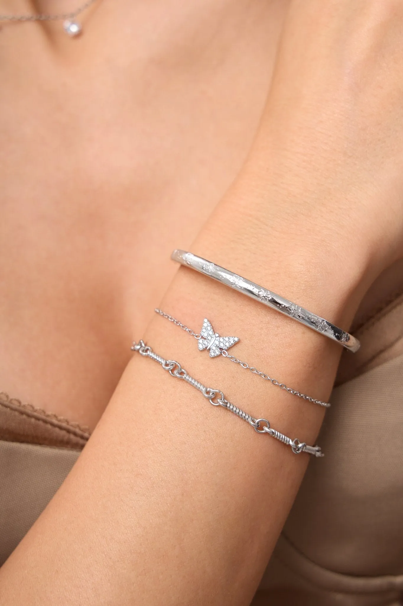 Pave Butterfly Bracelet sold by Flaire & Co. product image thumbnail 5