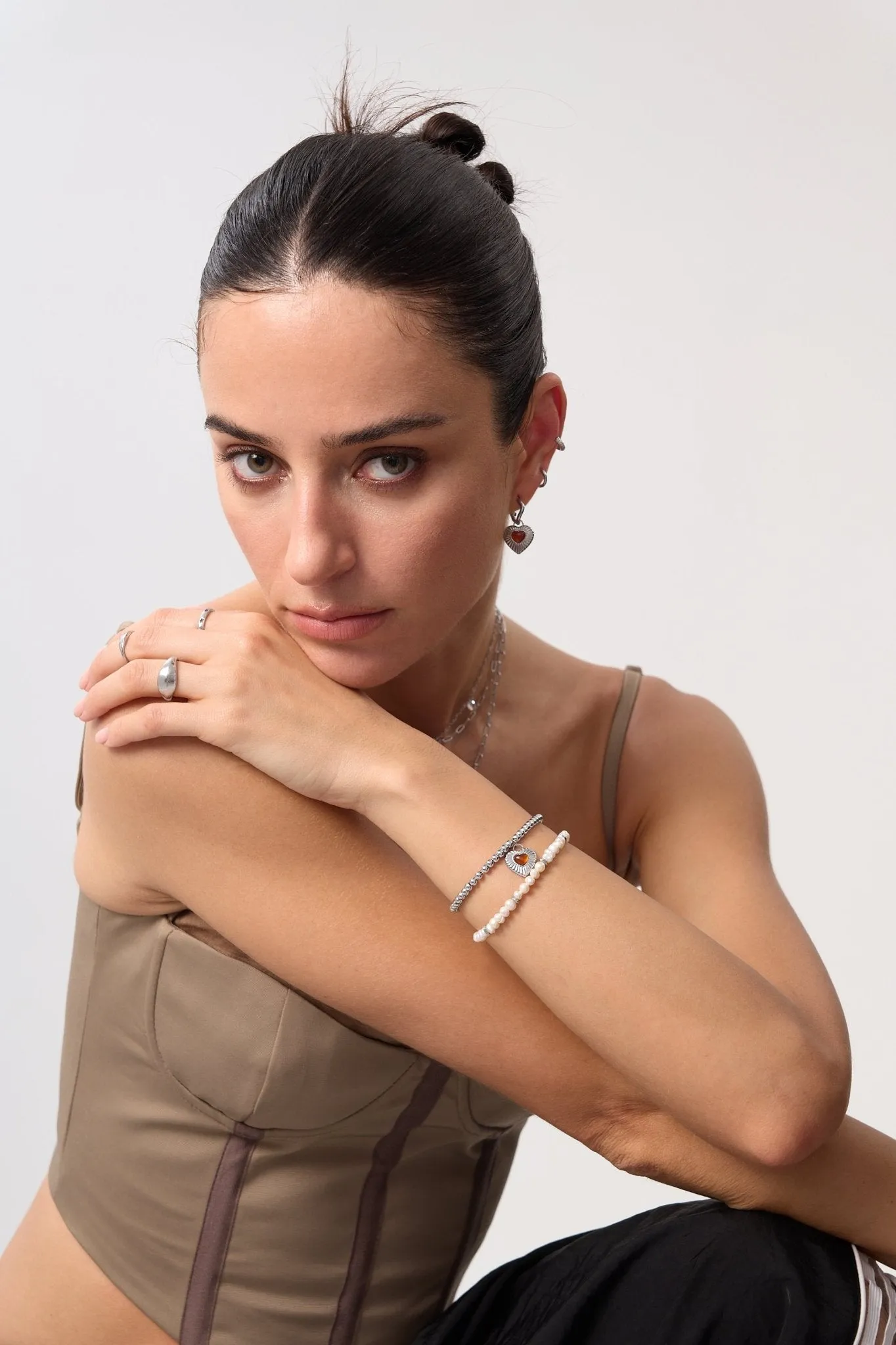 Beaded Sunburst Heart Bracelet sold by Flaire & Co. product image thumbnail 4