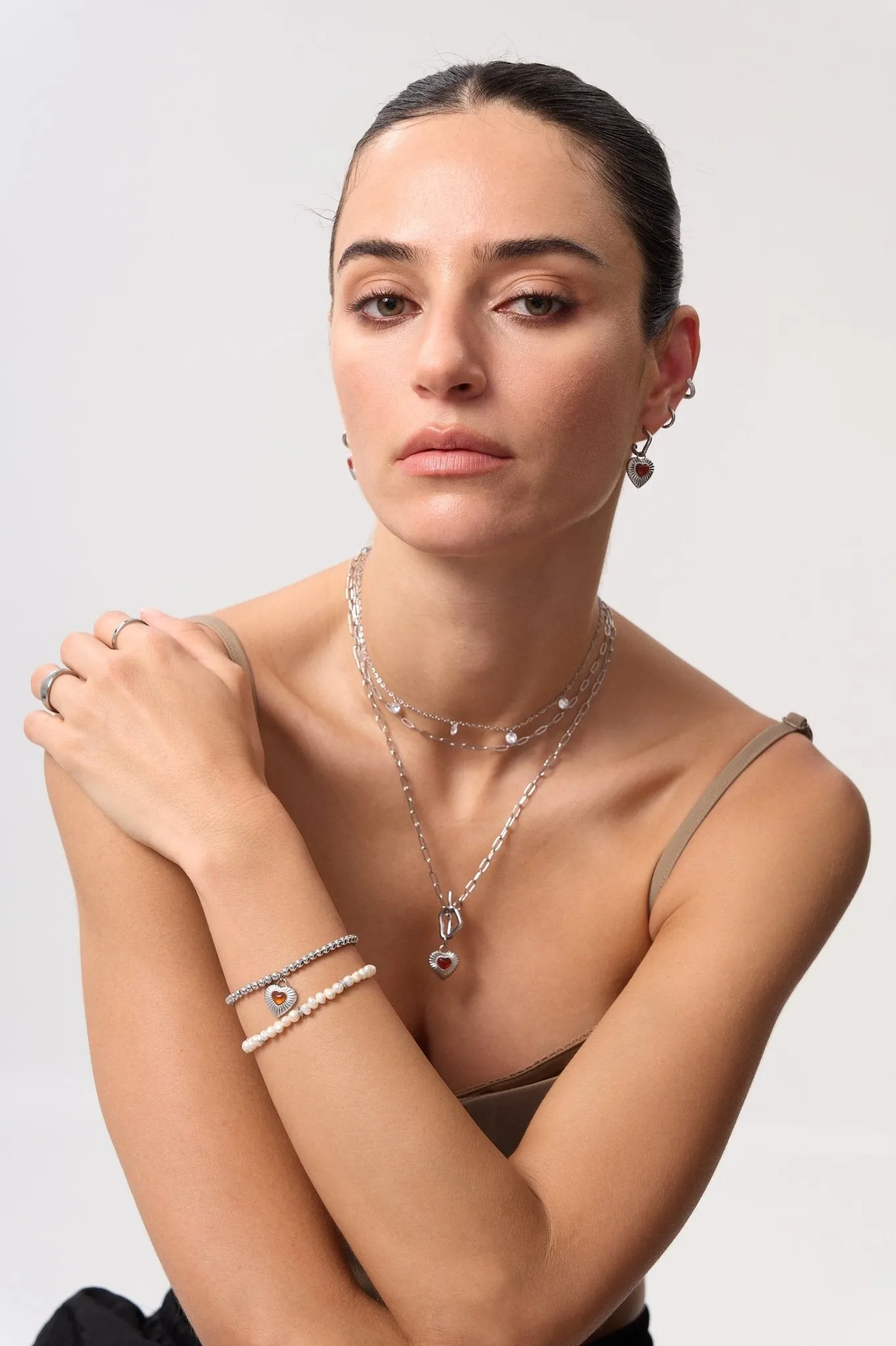 Beaded Sunburst Heart Bracelet sold by Flaire & Co. product image thumbnail 5