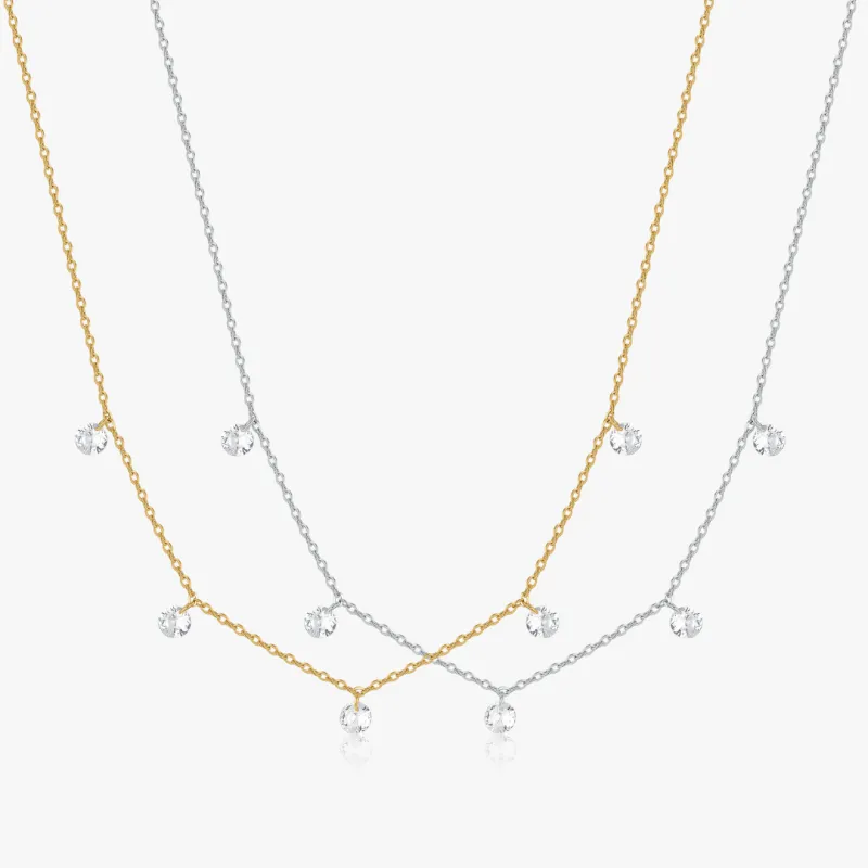 Multi CZ Gem Necklace sold by Flaire & Co.