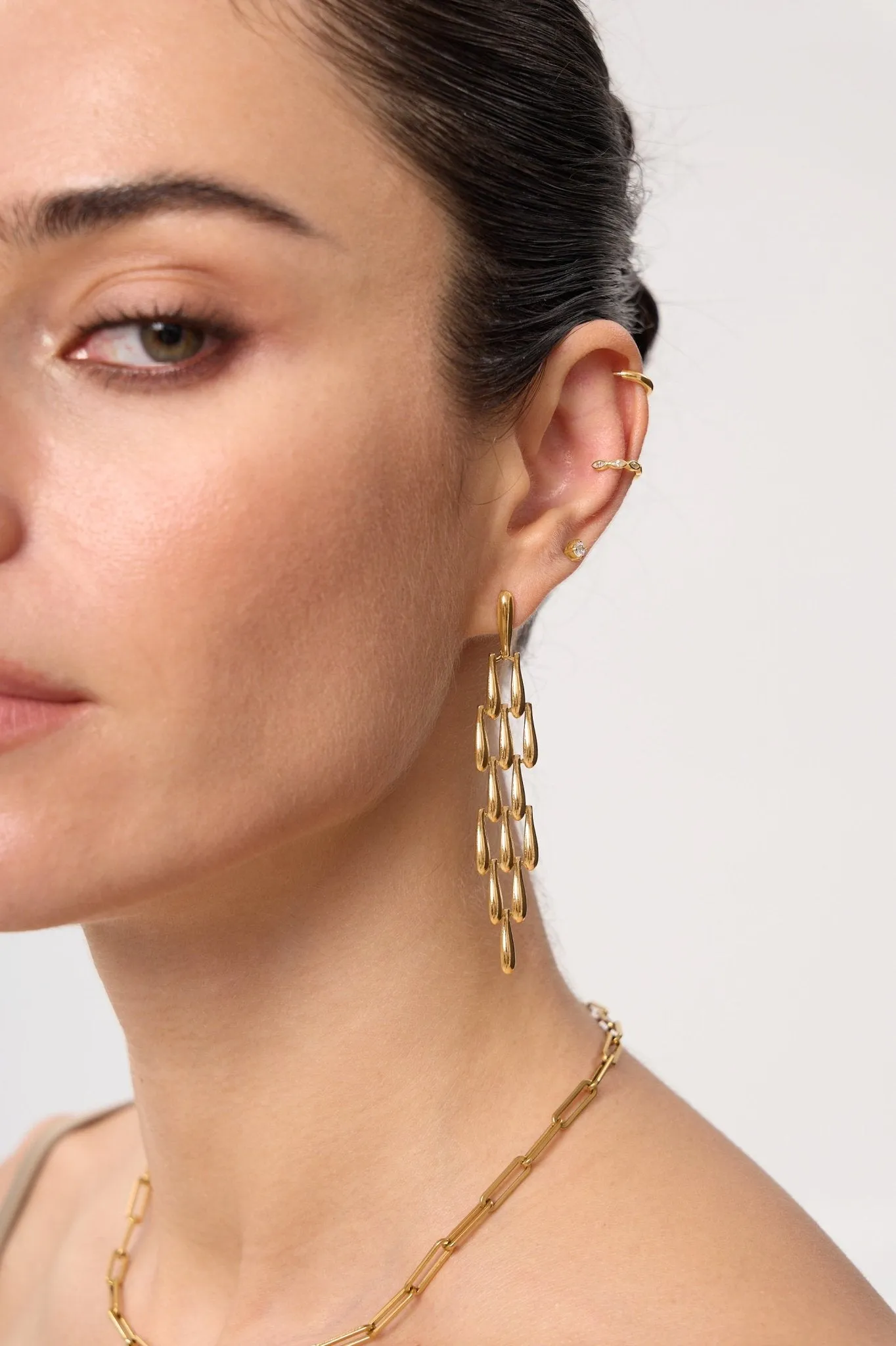 Bold Geometric Dangling Earrings sold by Flaire & Co. product image thumbnail 2