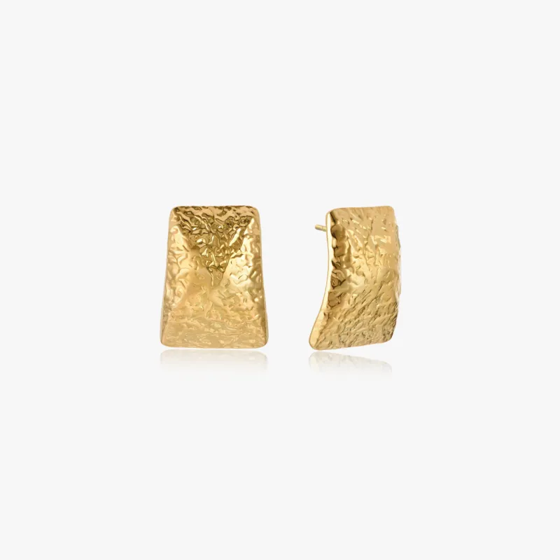 Rectangle Hammered Earrings sold by Flaire & Co.