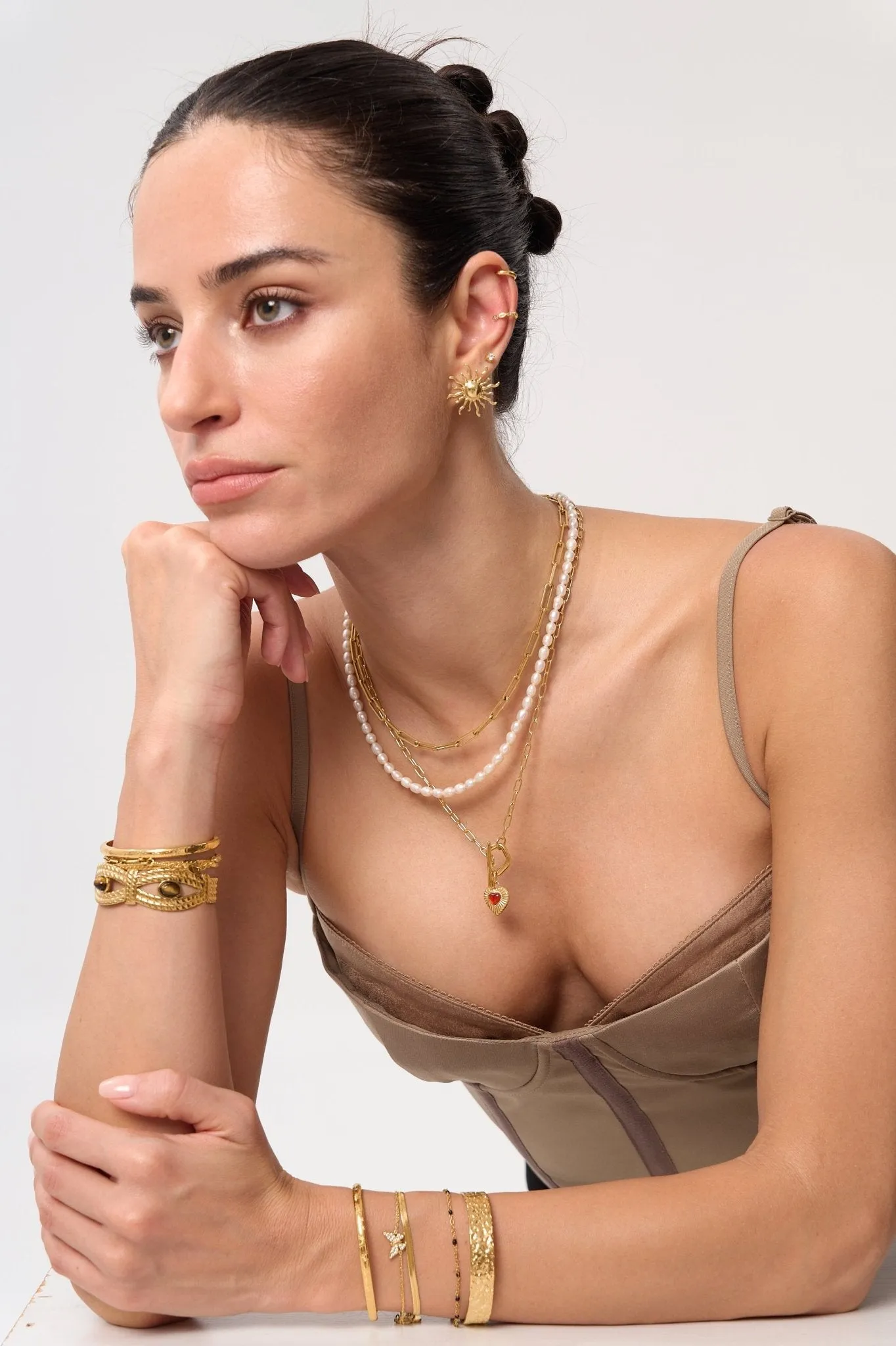 Thin Hammered Cuff Bracelet sold by Flaire & Co. product image thumbnail 3