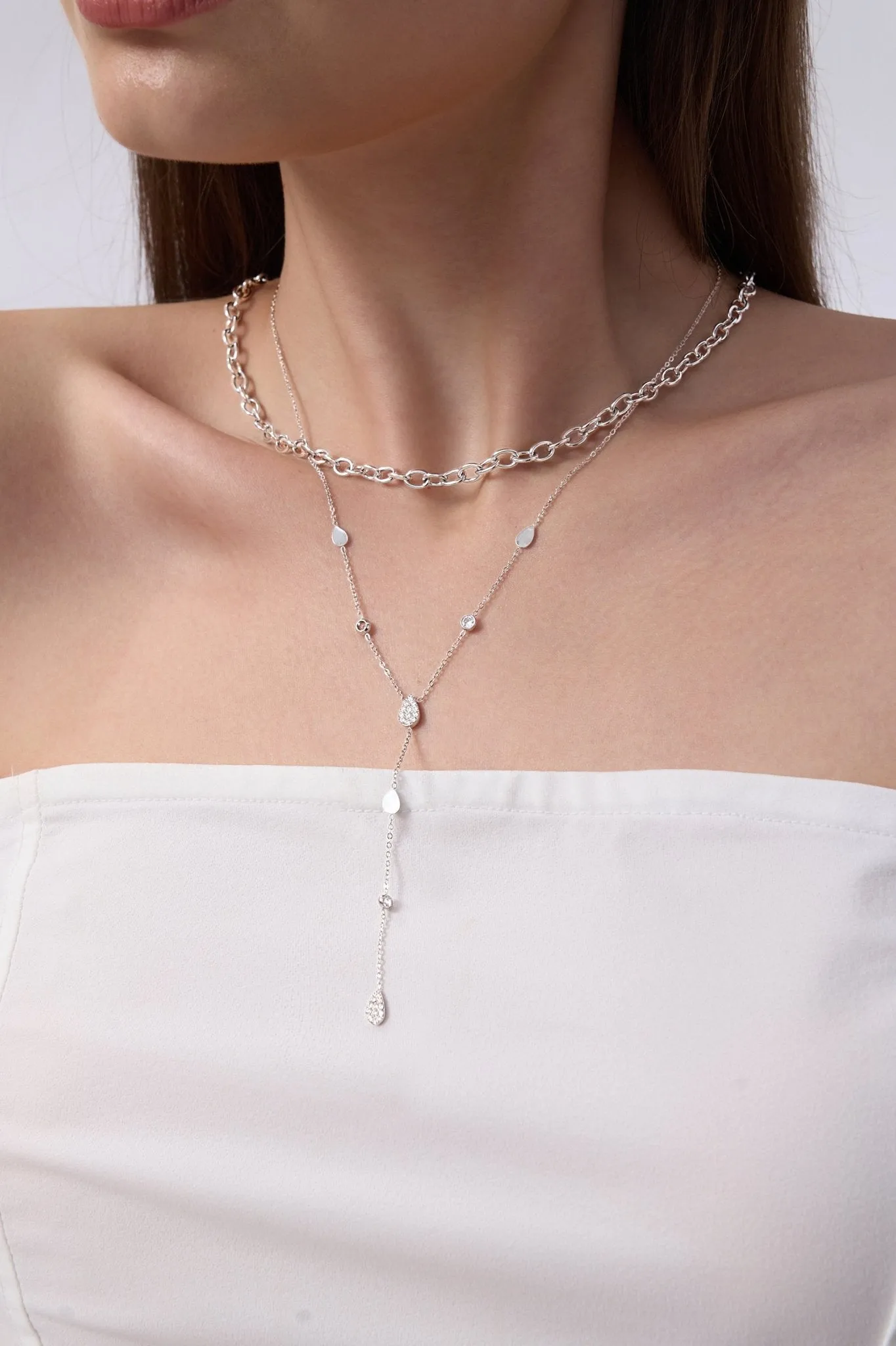 Tear Drop CZ Bundle in Silver sold by Flaire & Co. product image thumbnail 2