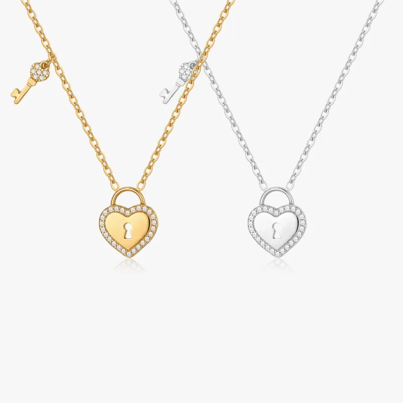 Margot Lock And Key Necklace sold by Flaire & Co.