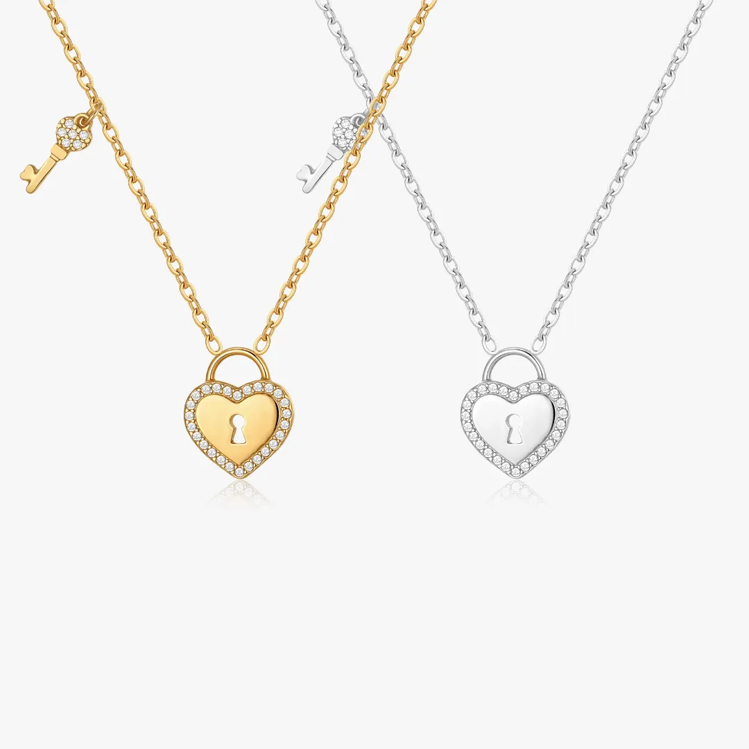Margot Lock And Key Necklace sold by Flaire & Co.