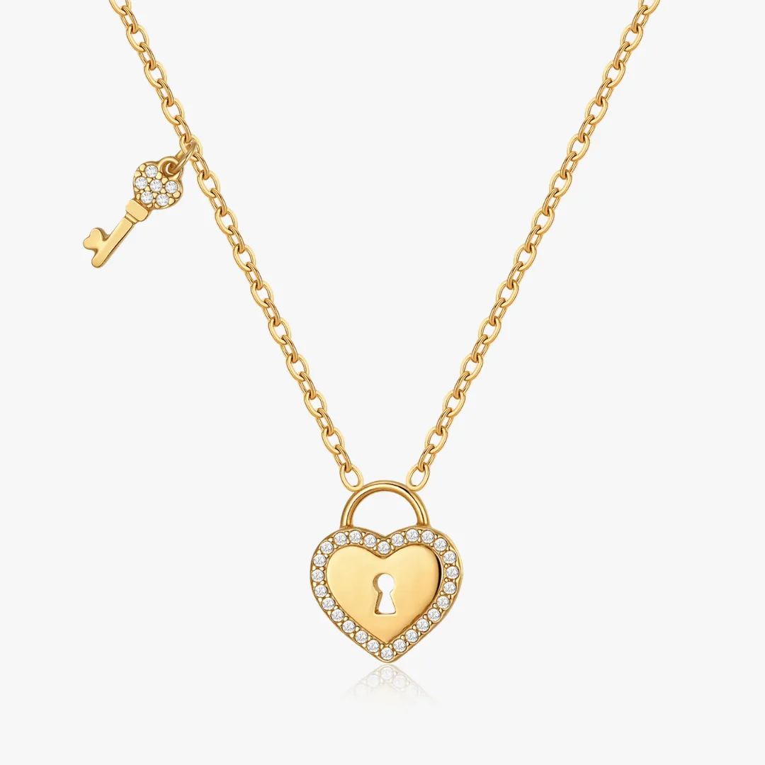 Margot Lock And Key Necklace sold by Flaire & Co. product image thumbnail 5