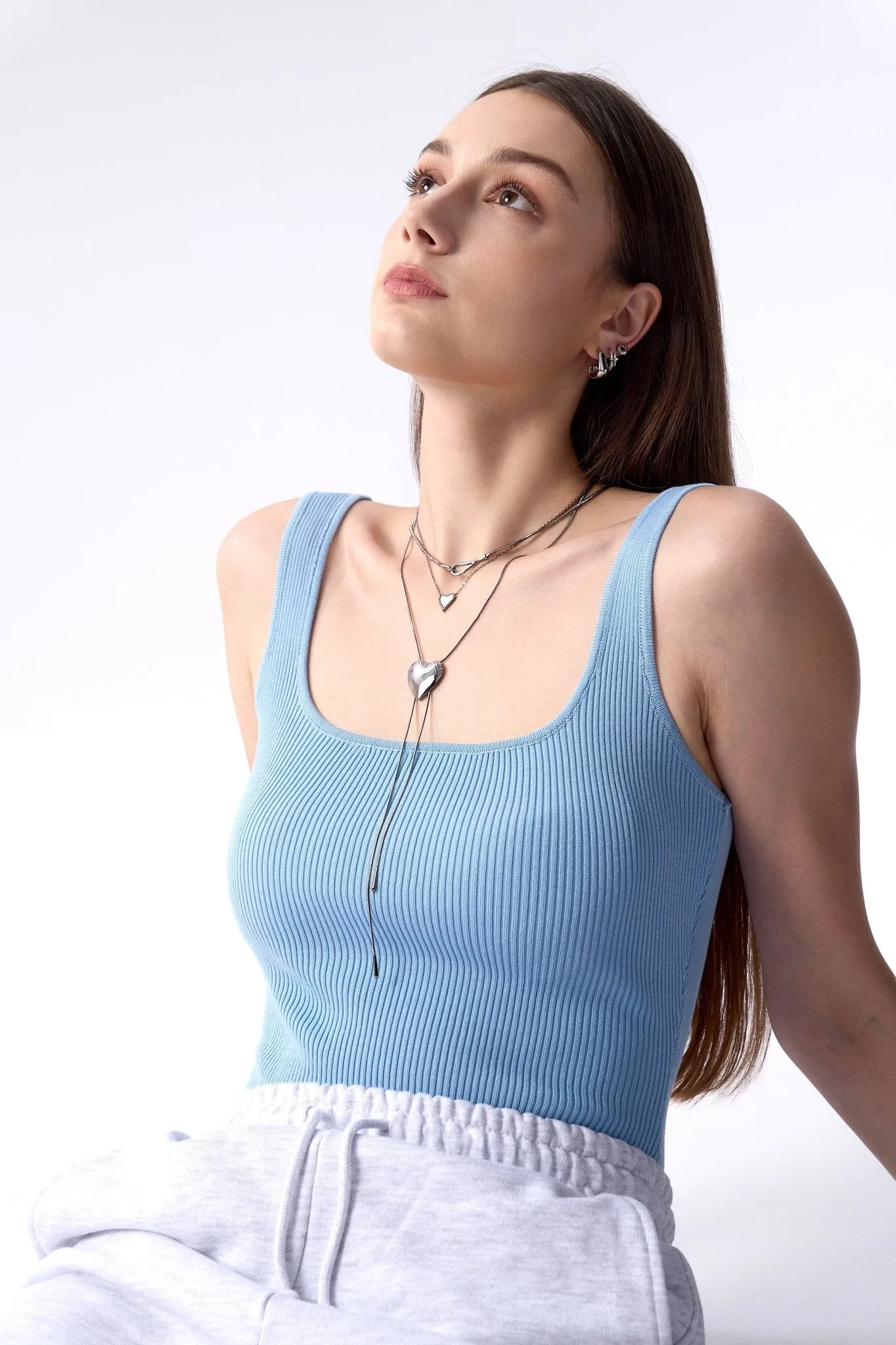 Pave Mother of Pearl Heart Necklace sold by Flaire & Co. product image thumbnail 4