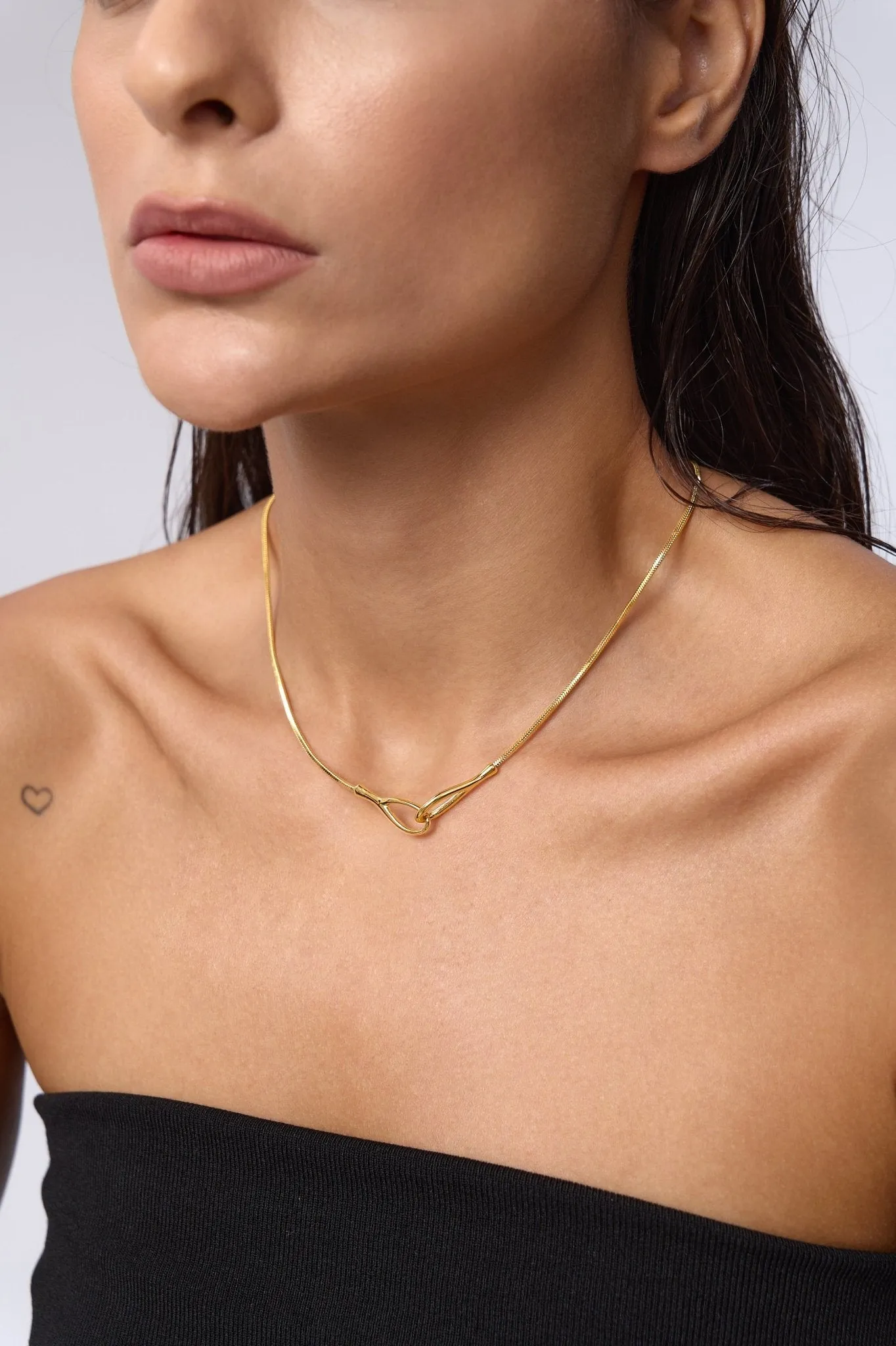 Ayla Intertwined Cuff Necklace sold by Flaire & Co. product image thumbnail 2