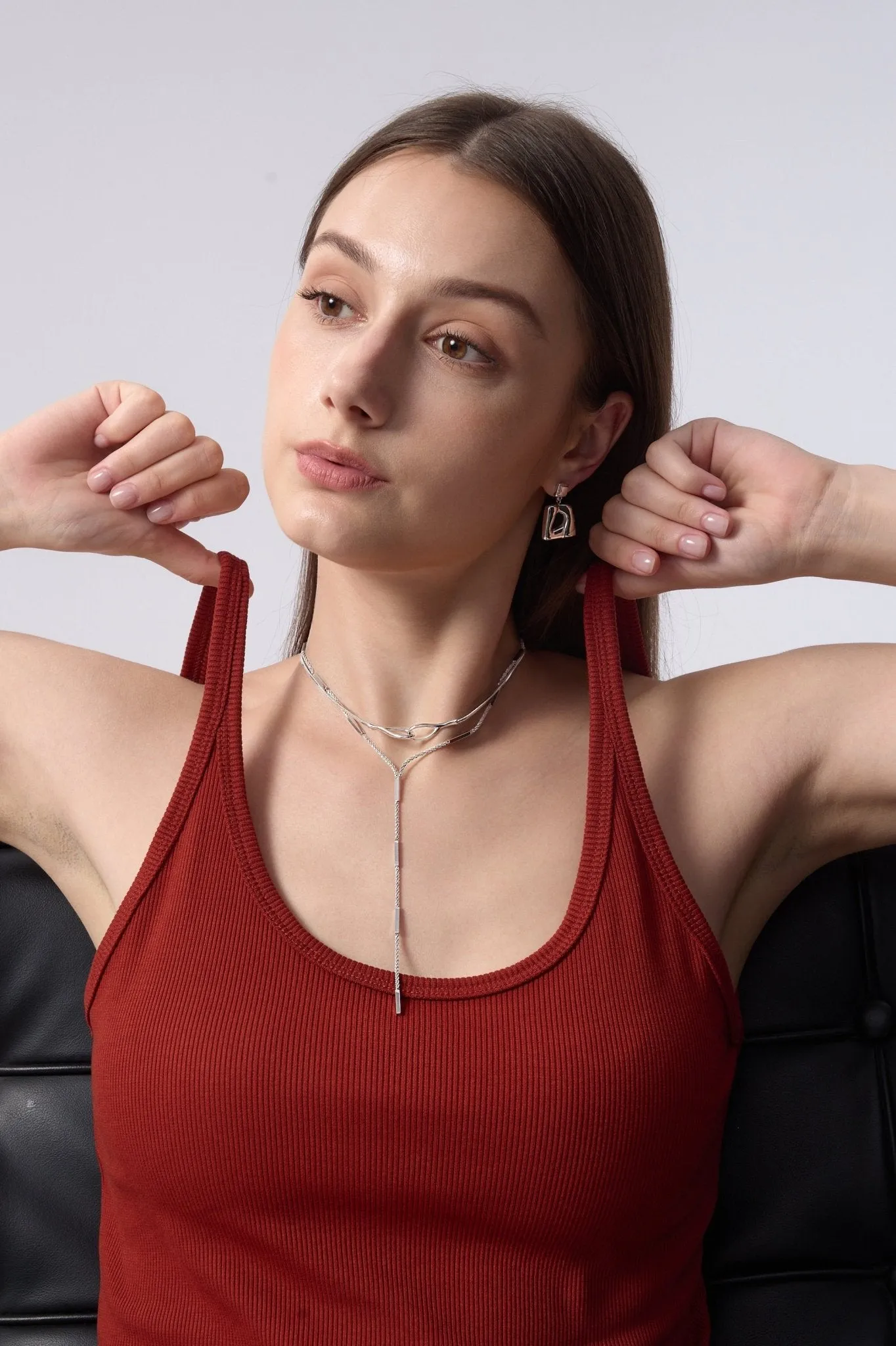 Ayla Intertwined Cuff Necklace sold by Flaire & Co. product image thumbnail 3