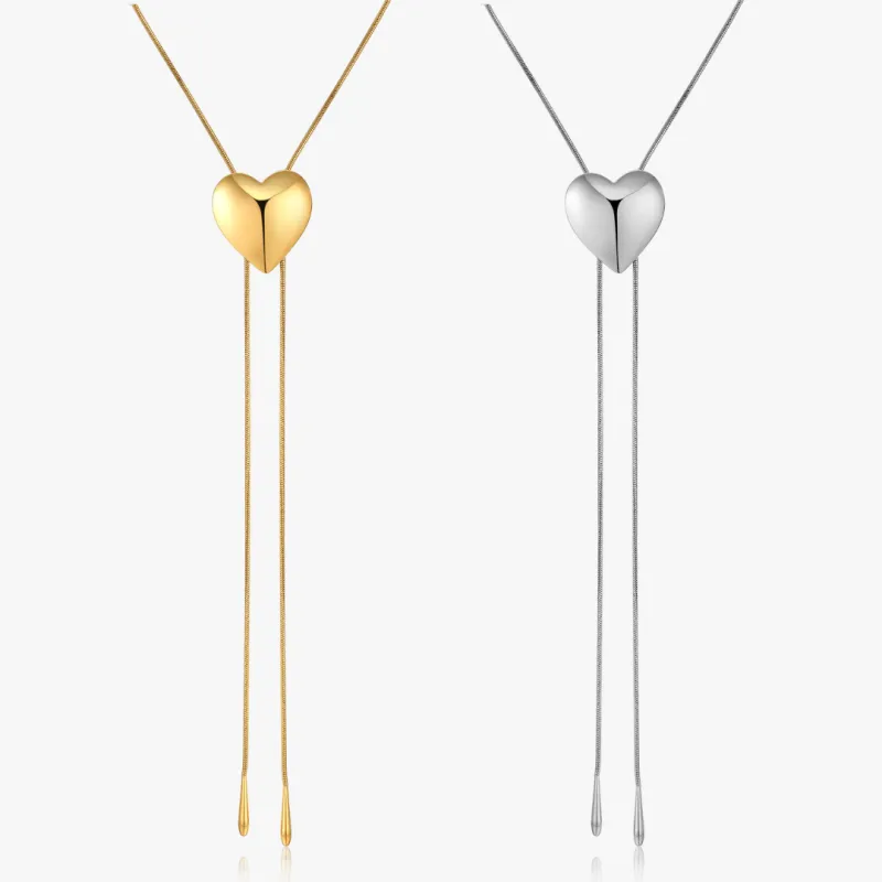 Adjustable Heart Bolo Necklace sold by Flaire & Co.