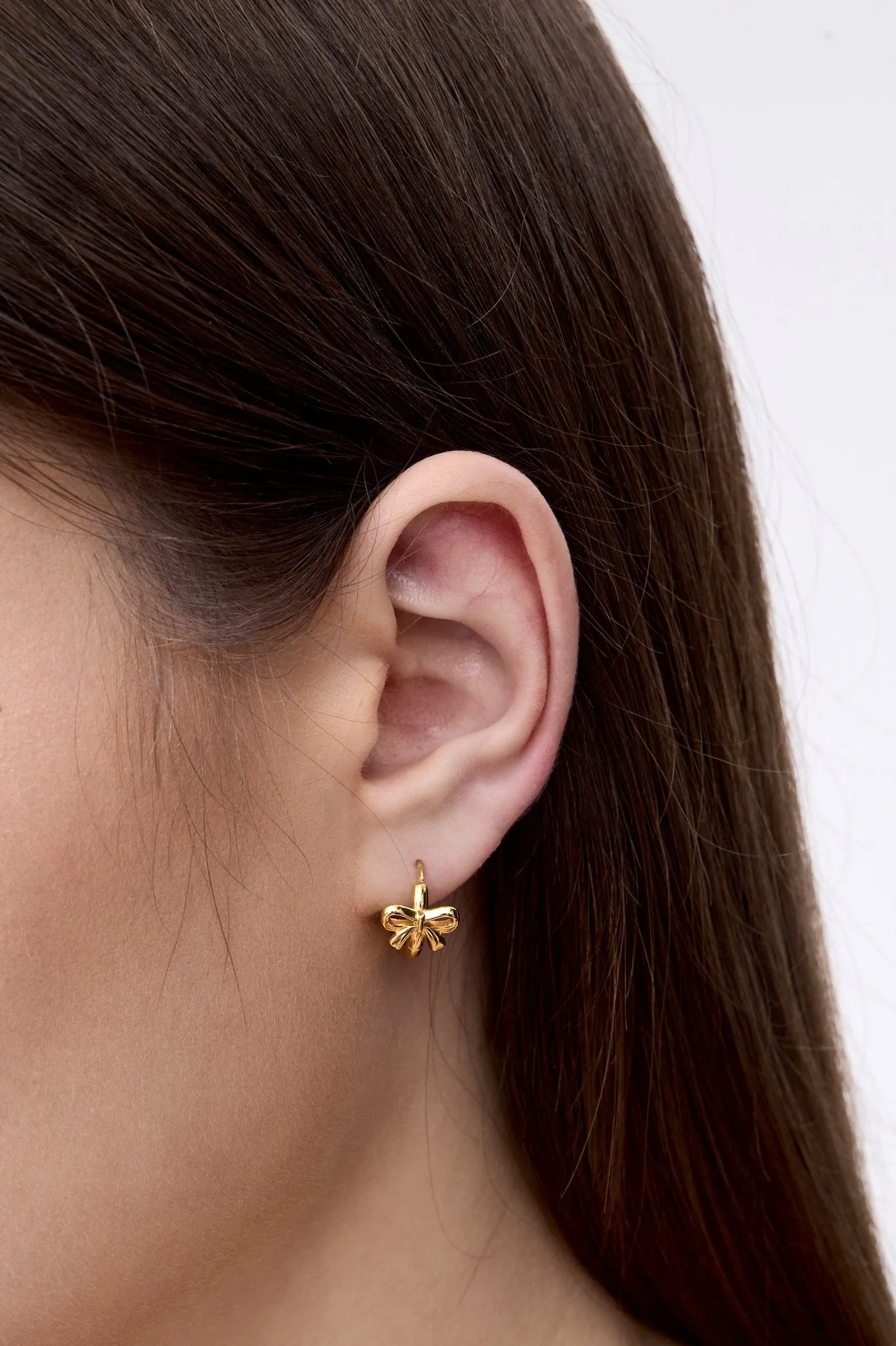 Thalia Bow Mini Hoops sold by Flaire & Co. product image thumbnail 2