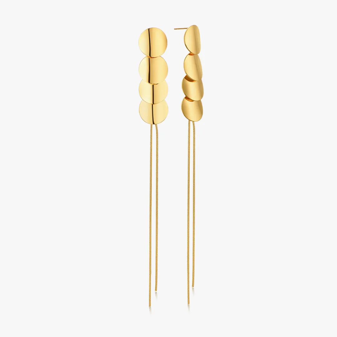 Alina Drop Disk Earrings sold by Flaire & Co. product image thumbnail 4