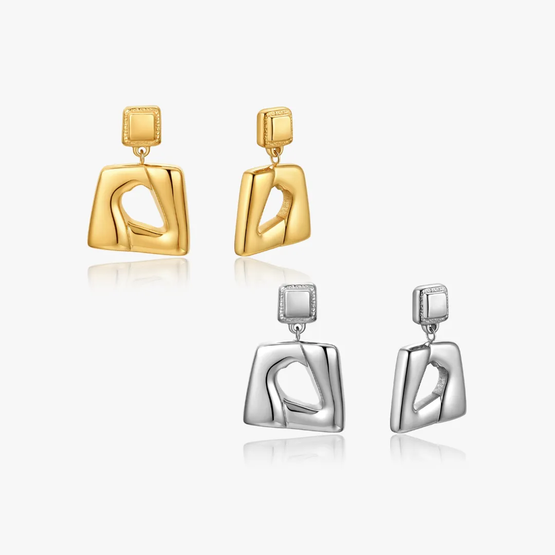 Amara Bold Rectangle Earrings sold by Flaire & Co.