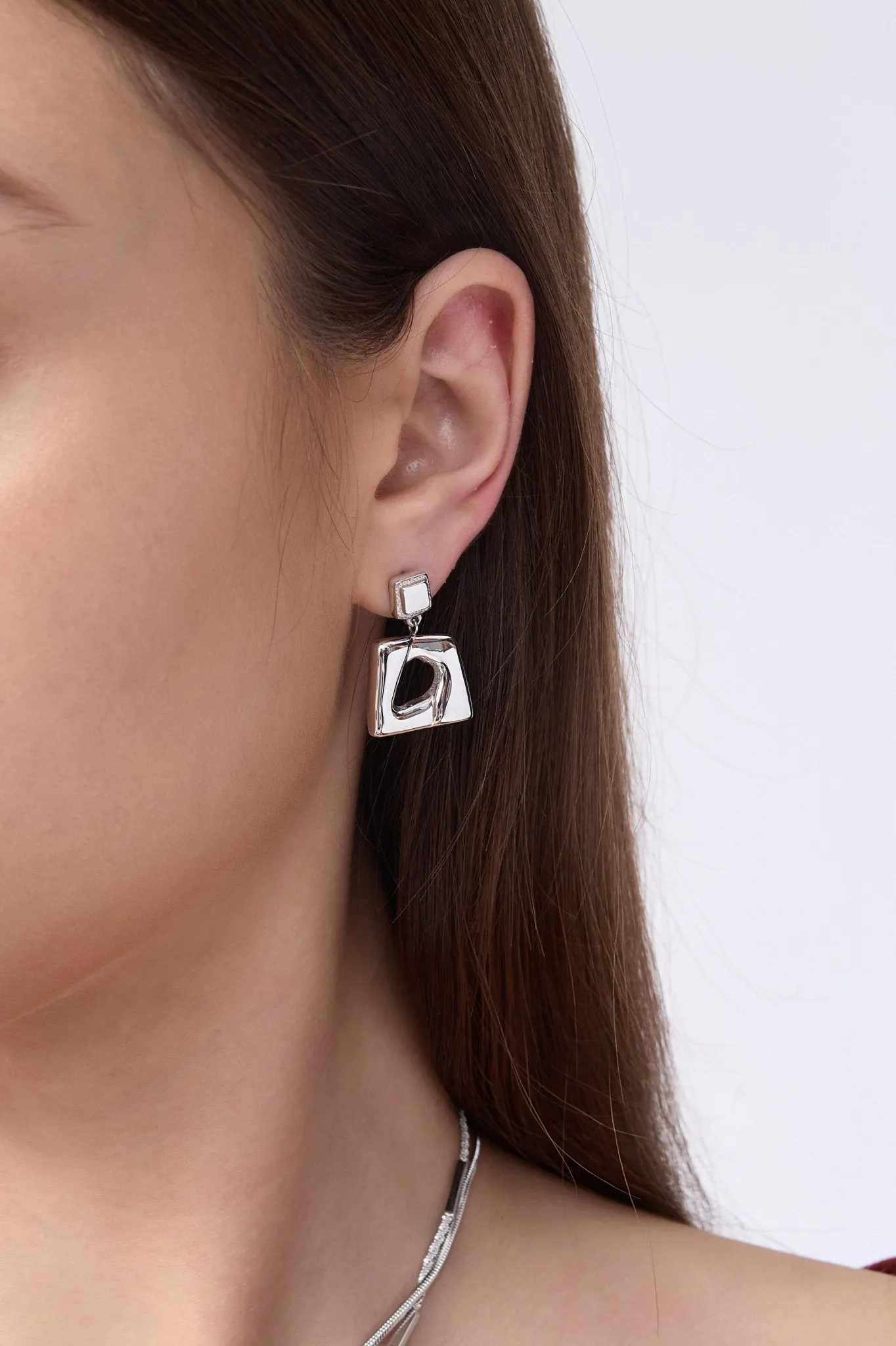 Amara Bold Rectangle Earrings sold by Flaire & Co. product image thumbnail 2