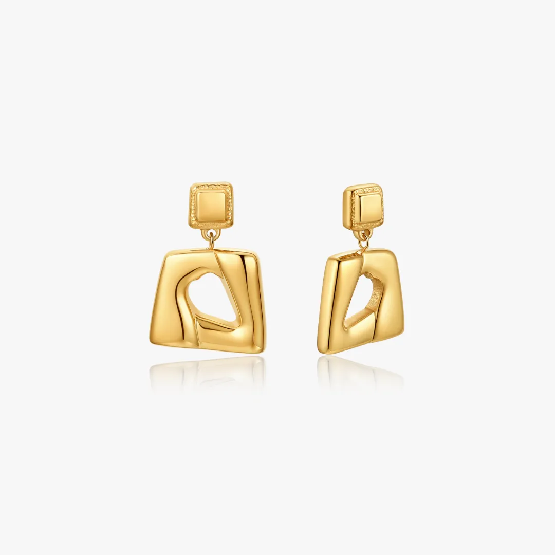 Amara Bold Rectangle Earrings sold by Flaire & Co. product image thumbnail 3