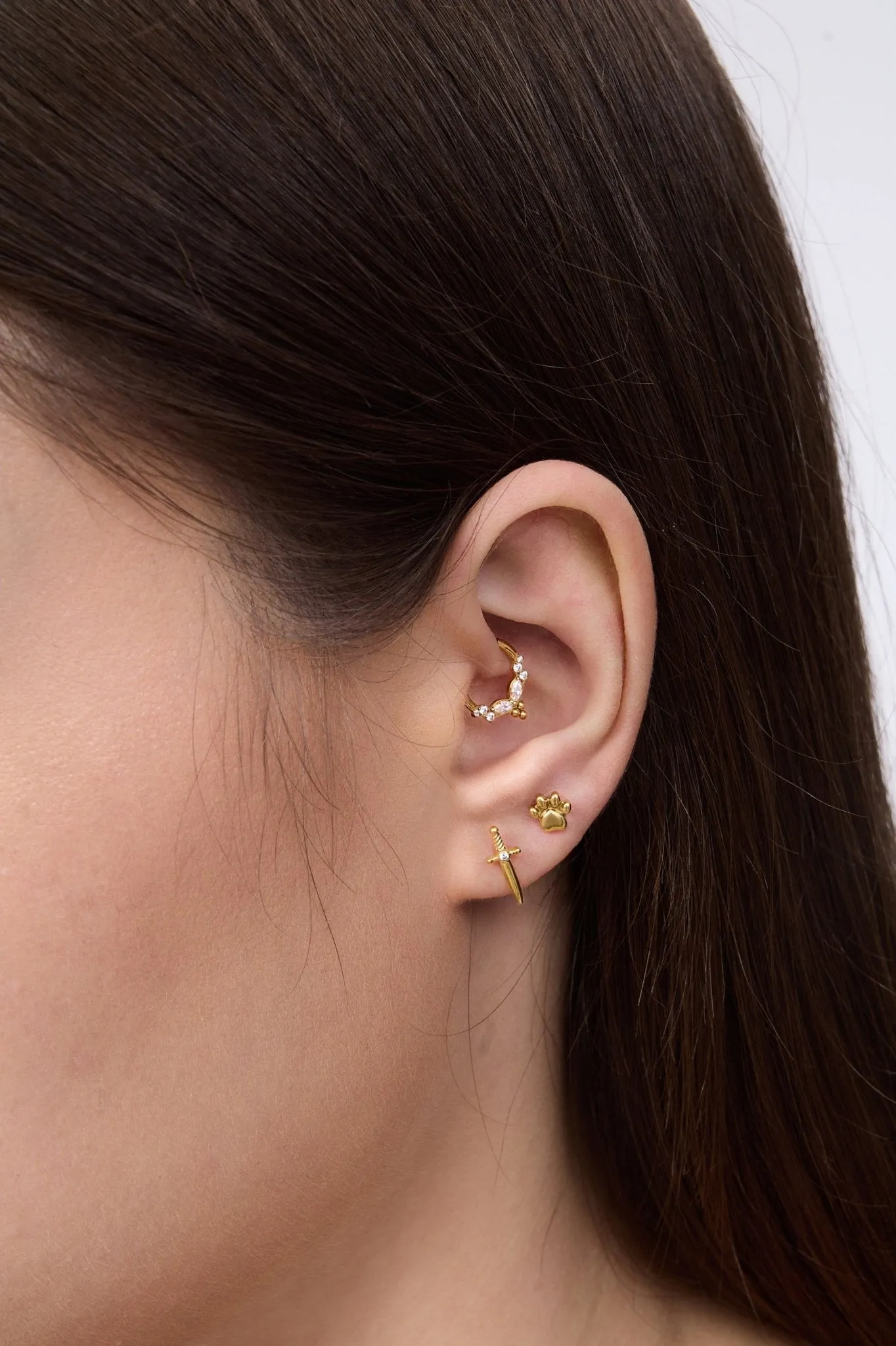 Dagger Titanium Flat Back Stud (Single) sold by Flaire & Co. product image thumbnail 2