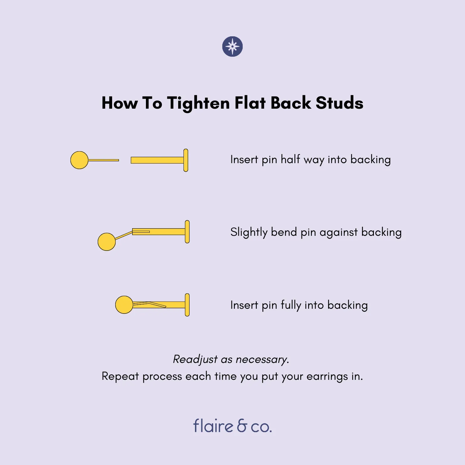 Dagger Titanium Flat Back Stud (Single) sold by Flaire & Co. product image thumbnail 5