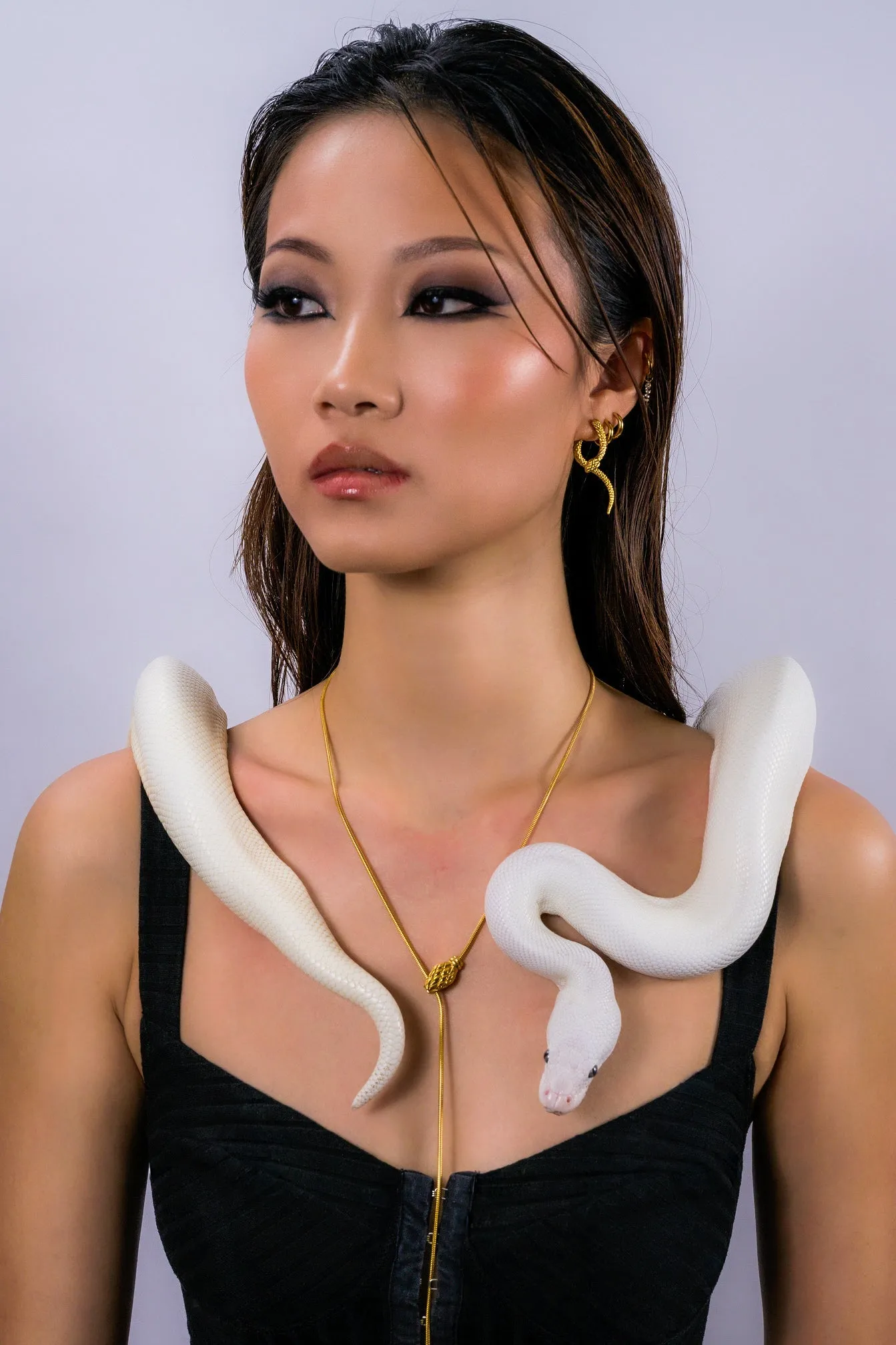 Geometric Snake Lariat Necklace sold by Flaire & Co. product image thumbnail 3