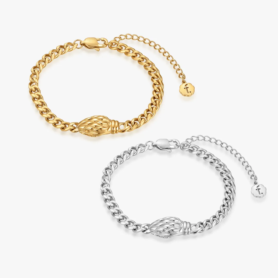 Thick Geometric Snake Head Bracelet (Unisex) sold by Flaire & Co.