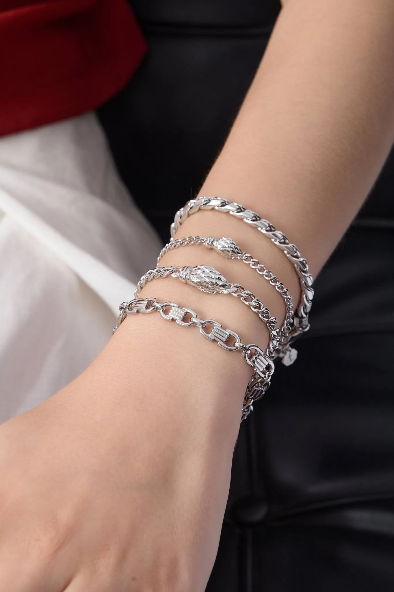 Thick Geometric Snake Head Bracelet (Unisex) sold by Flaire & Co. product image thumbnail 5