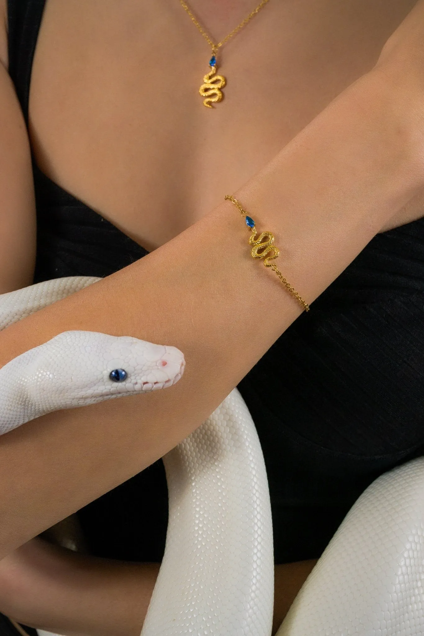 Blue Gem Snake Bracelet sold by Flaire & Co. product image thumbnail 4