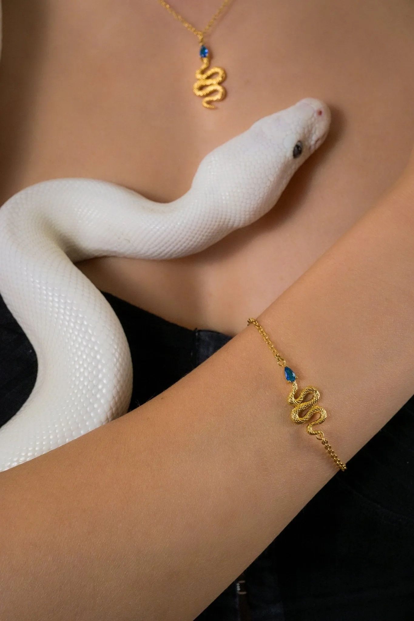 Blue Gem Snake Bracelet sold by Flaire & Co. product image thumbnail 2