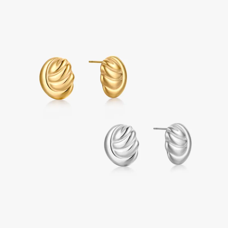 Norah Wave Stud Earrings sold by Flaire & Co.