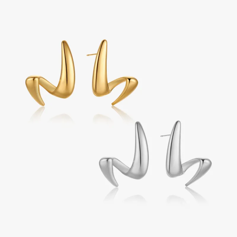 Celine Bold Wave Earrings sold by Flaire & Co.