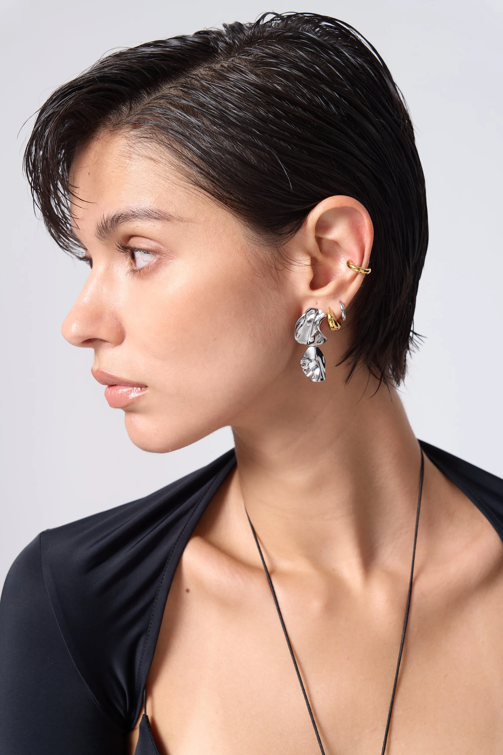 Freya Organic Texture Drop Earrings sold by Flaire & Co. product image thumbnail 2