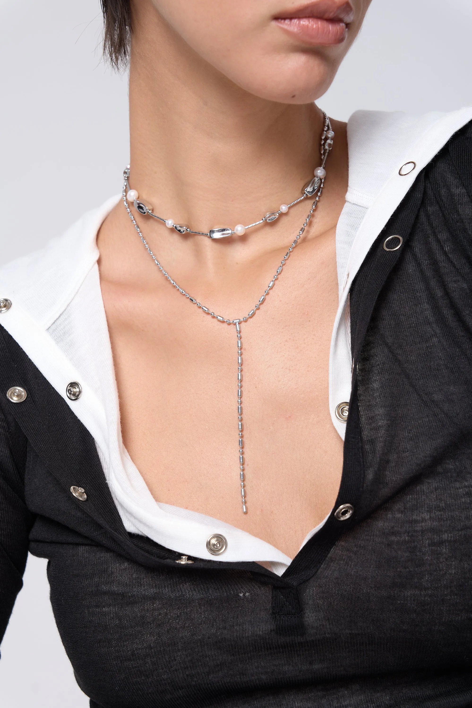 Milena Beaded Pearl Necklace sold by Flaire & Co. product image thumbnail 4