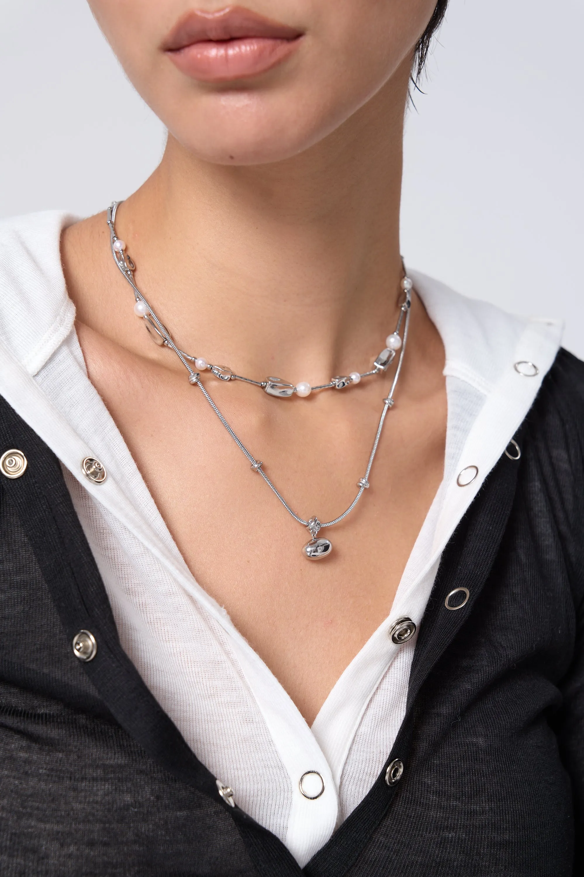 Milena Beaded Pearl Necklace sold by Flaire & Co. product image thumbnail 2