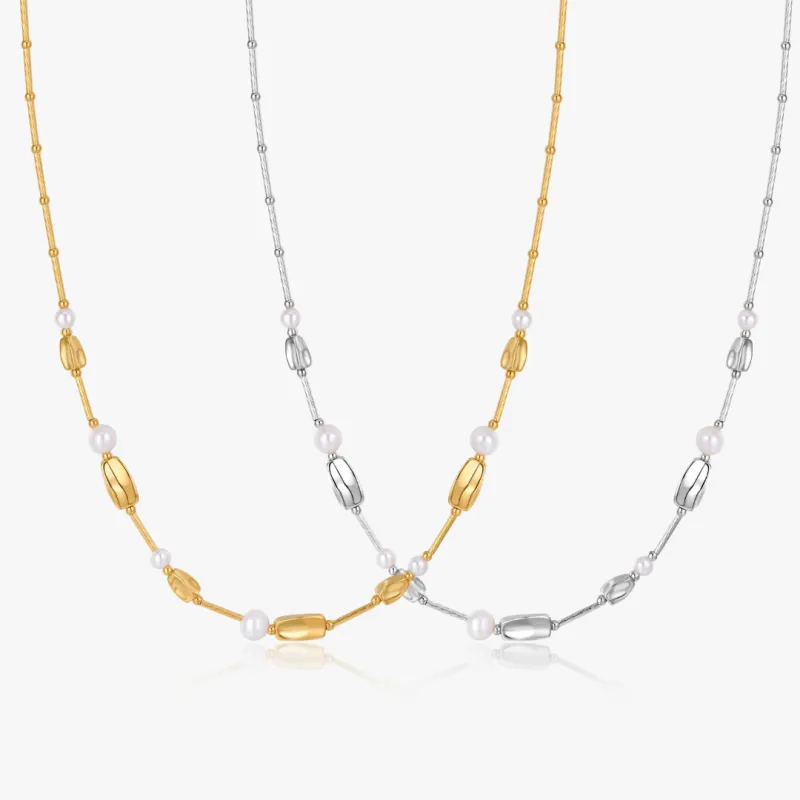 Milena Beaded Pearl Necklace sold by Flaire & Co.