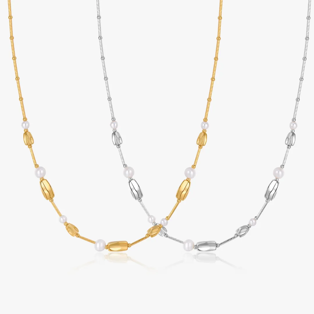 Milena Beaded Pearl Necklace sold by Flaire & Co.