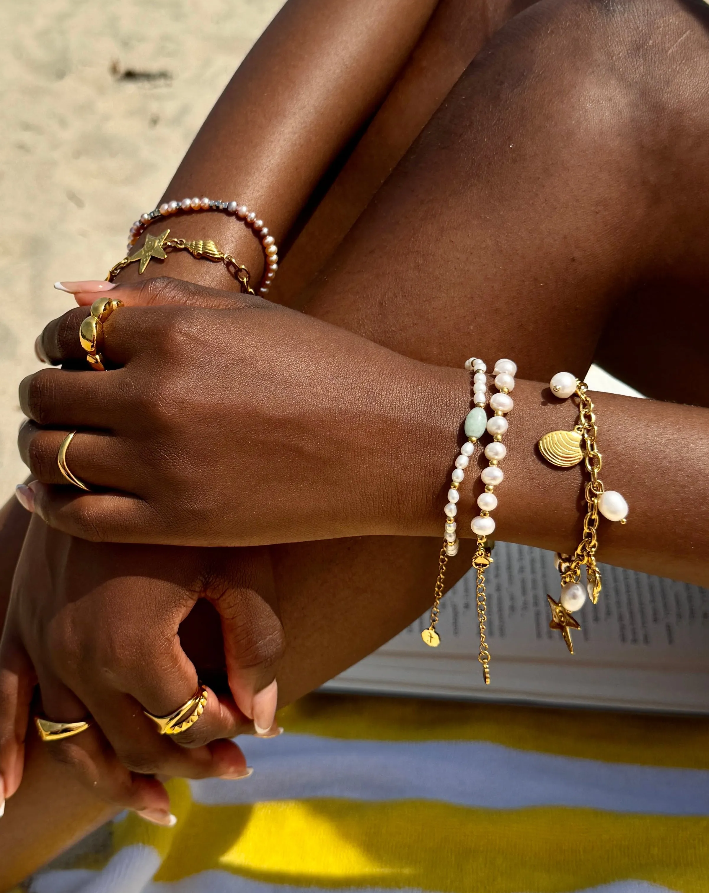 Ocean Muse Pearl Charm Bracelet sold by Flaire & Co. product image thumbnail 3
