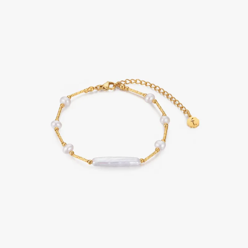 Luma Pearl Bar Bracelet made by Flaire & Co.