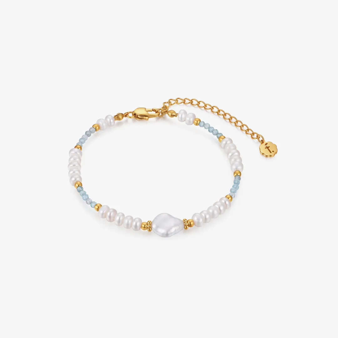 Seafoam Pearl Bracelet sold by Flaire & Co.