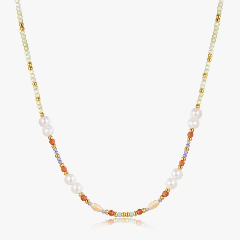 Maris Beaded Necklace made by Flaire & Co.