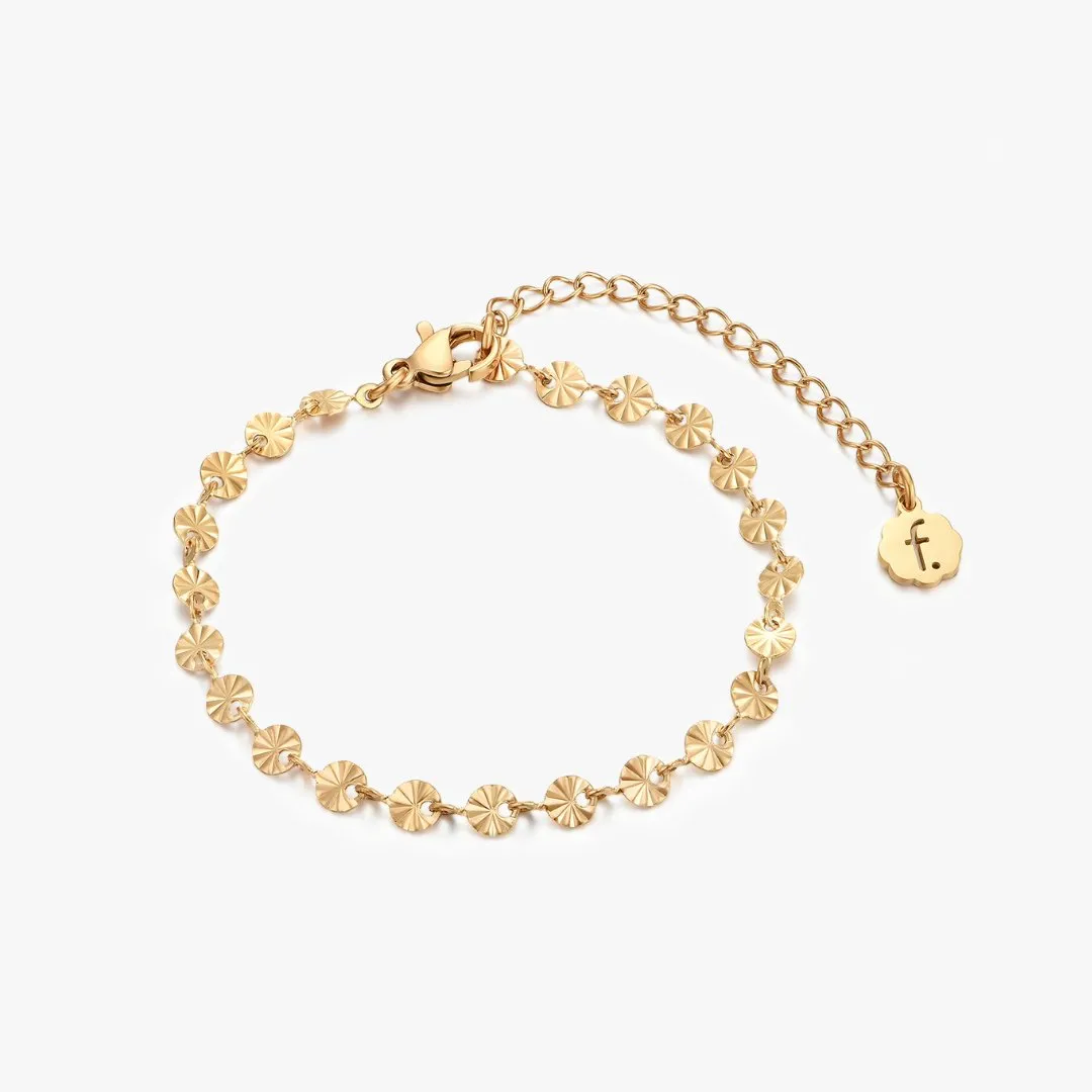 Sunburst Chain Bracelet in Gold sold by Flaire & Co.