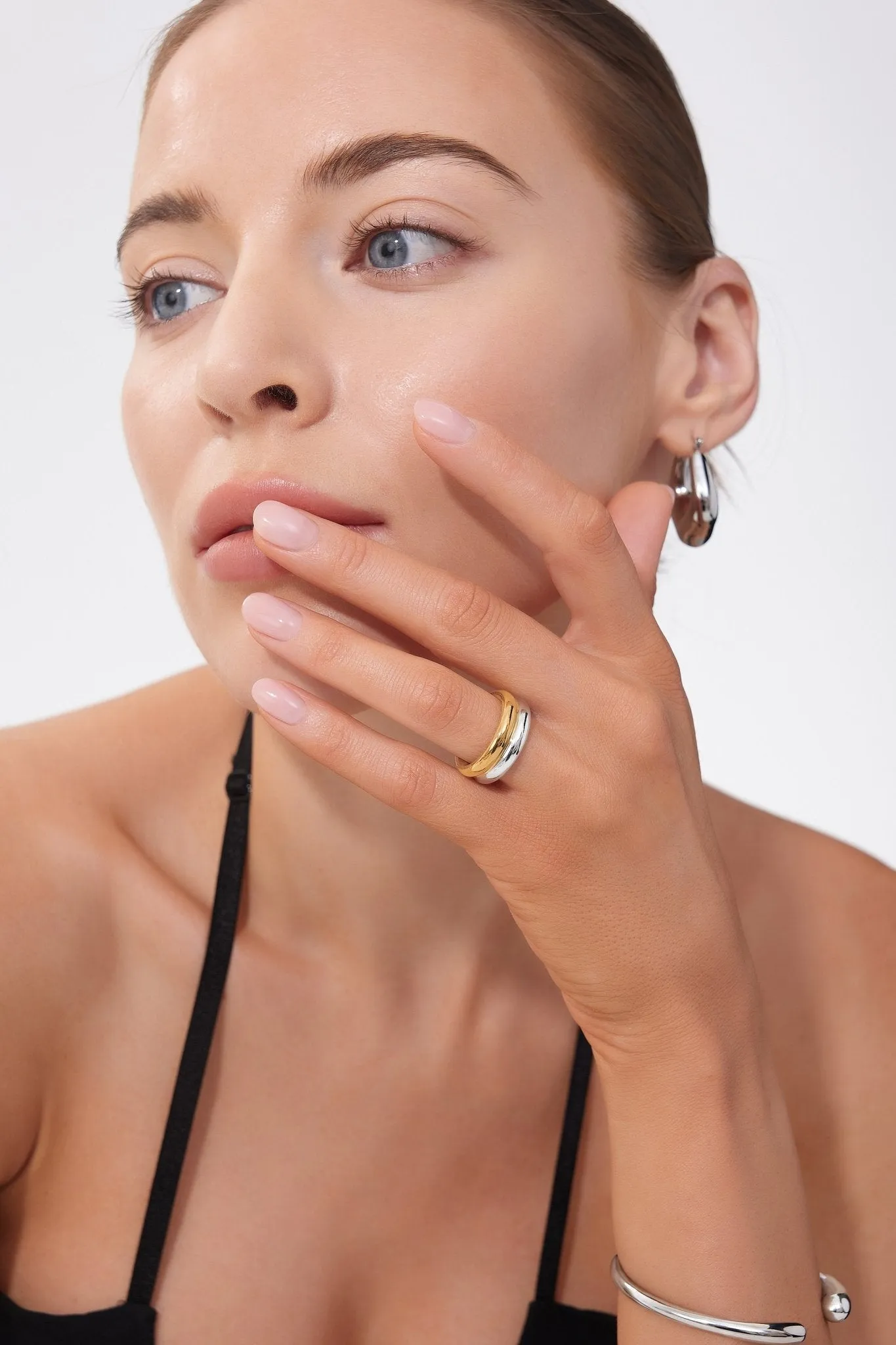 Two Tone Bold Ring (Greek Inspired Collection) sold by Flaire & Co. product image thumbnail 3