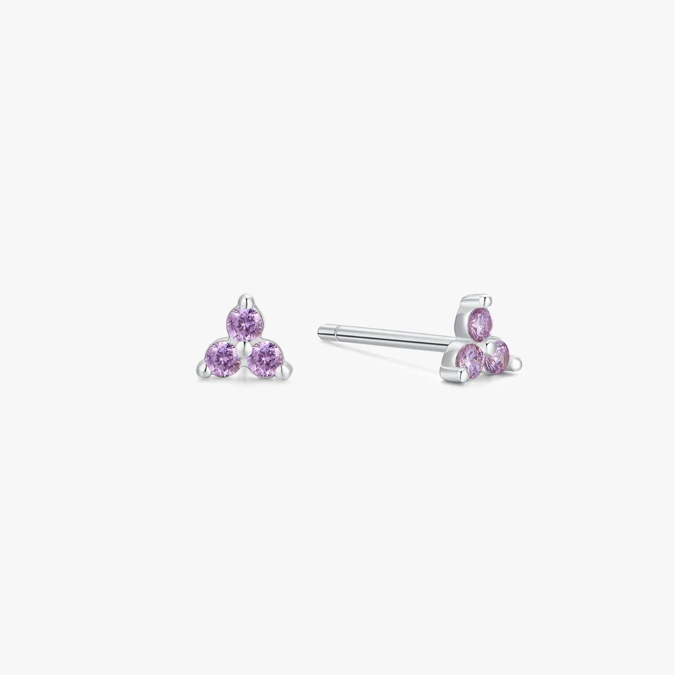 Purple Twinkle Sterling Studs in Silver sold by Flaire & Co.
