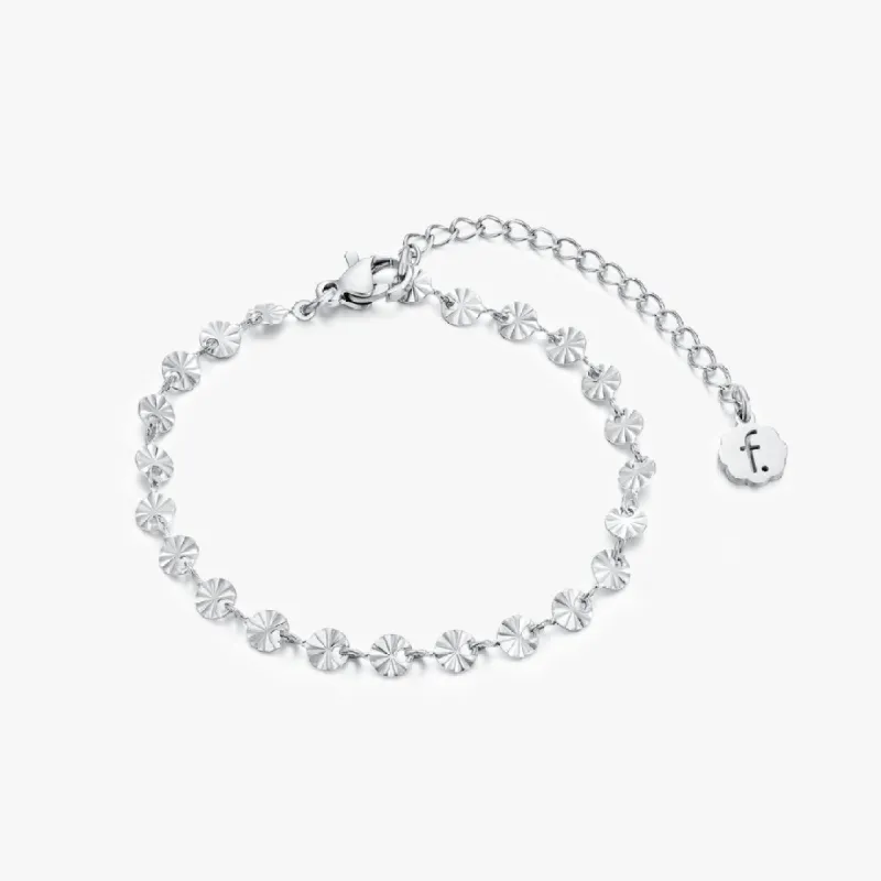 Sunburst Chain Bracelet in Silver sold by Flaire & Co.