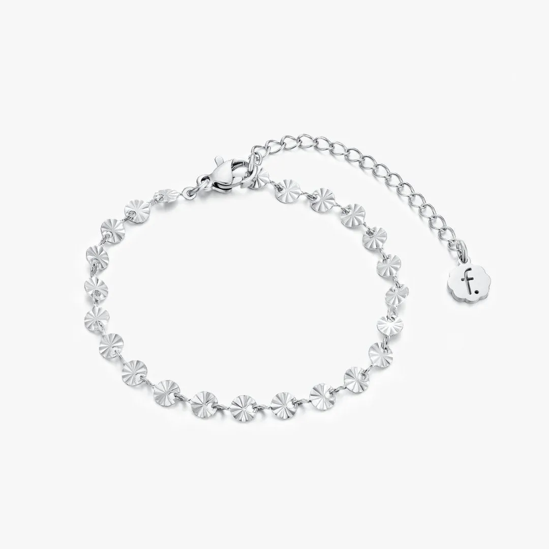 Sunburst Chain Bracelet in Silver sold by Flaire & Co.