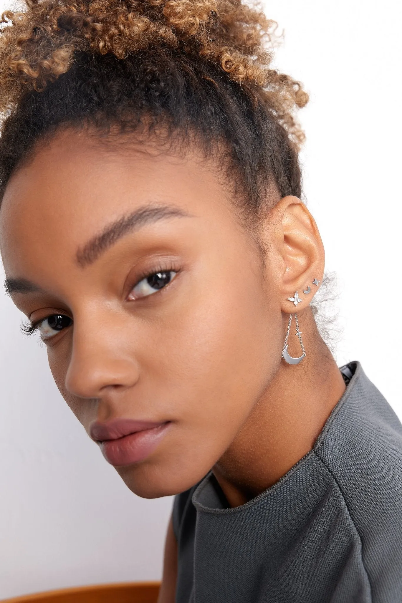 Moonlight Stud Jacket in Silver sold by Flaire & Co. product image thumbnail 2