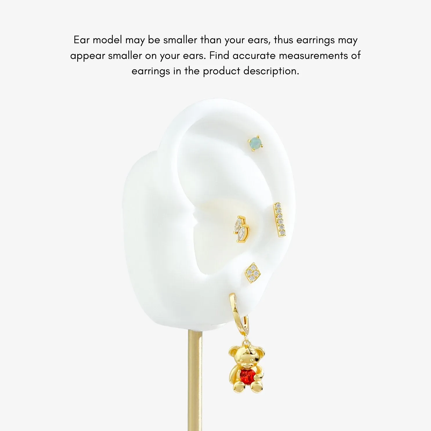 Rhombus Sterling Silver Threadless Flat Back Stud sold by Flaire & Co. product image thumbnail 4