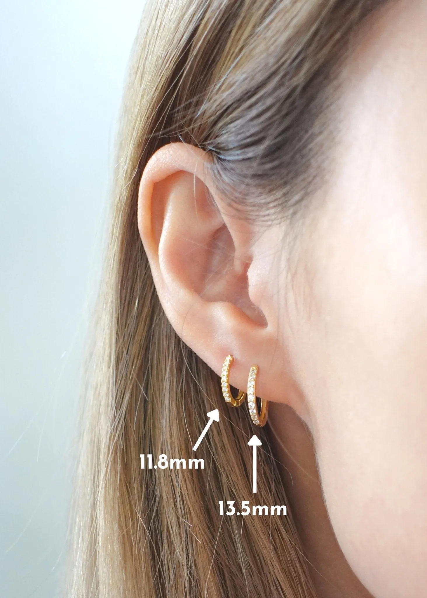 Adeline Hoops in Gold sold by Flaire & Co. product image thumbnail 2