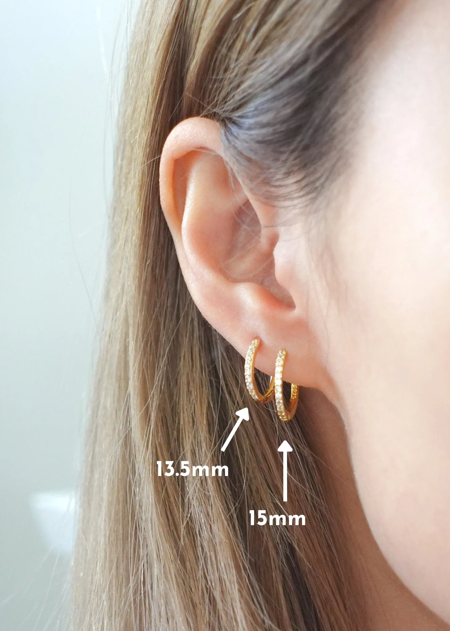 Adeline Hoops in Gold sold by Flaire & Co. product image thumbnail 3