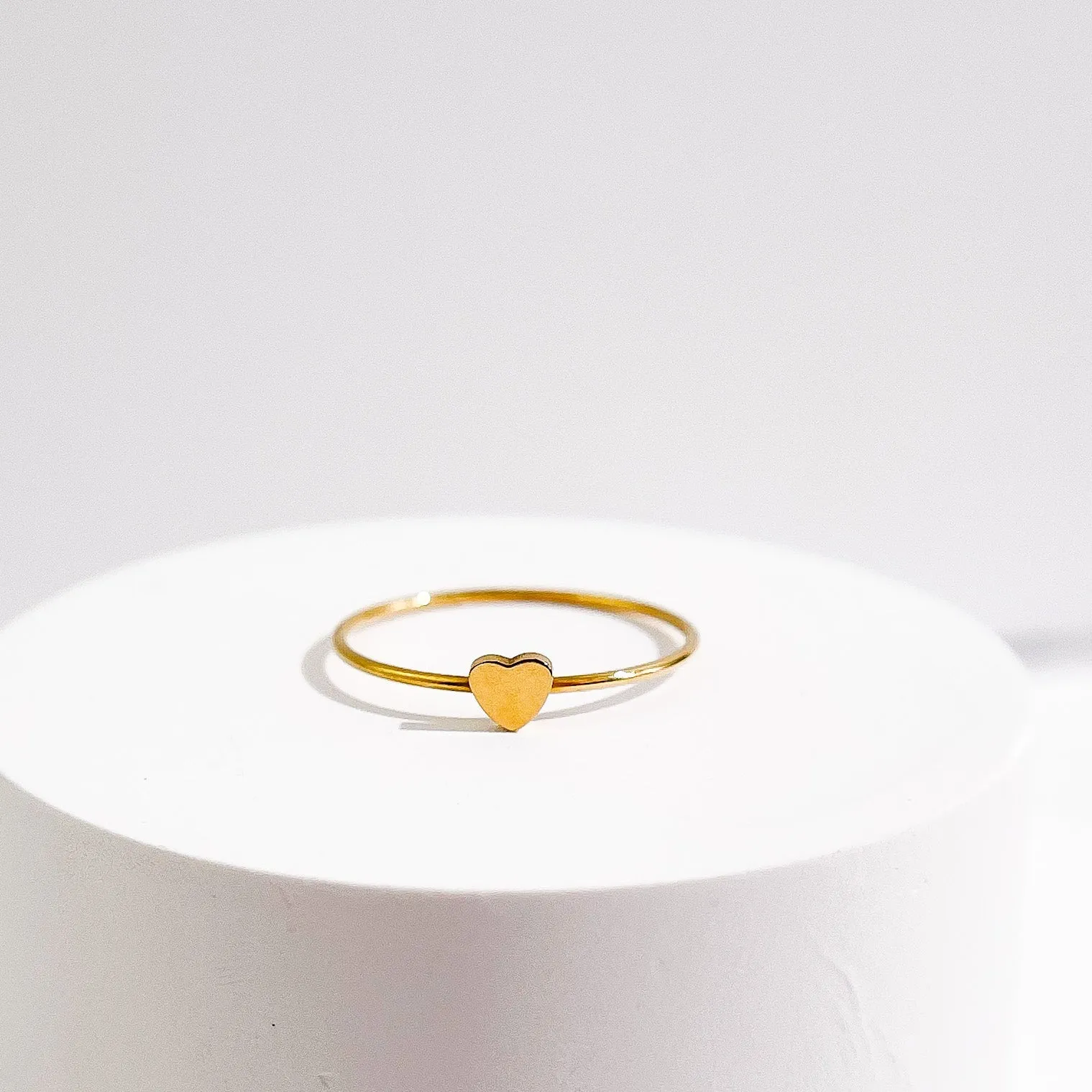 Dainty Heart Ring in Gold sold by Flaire & Co.