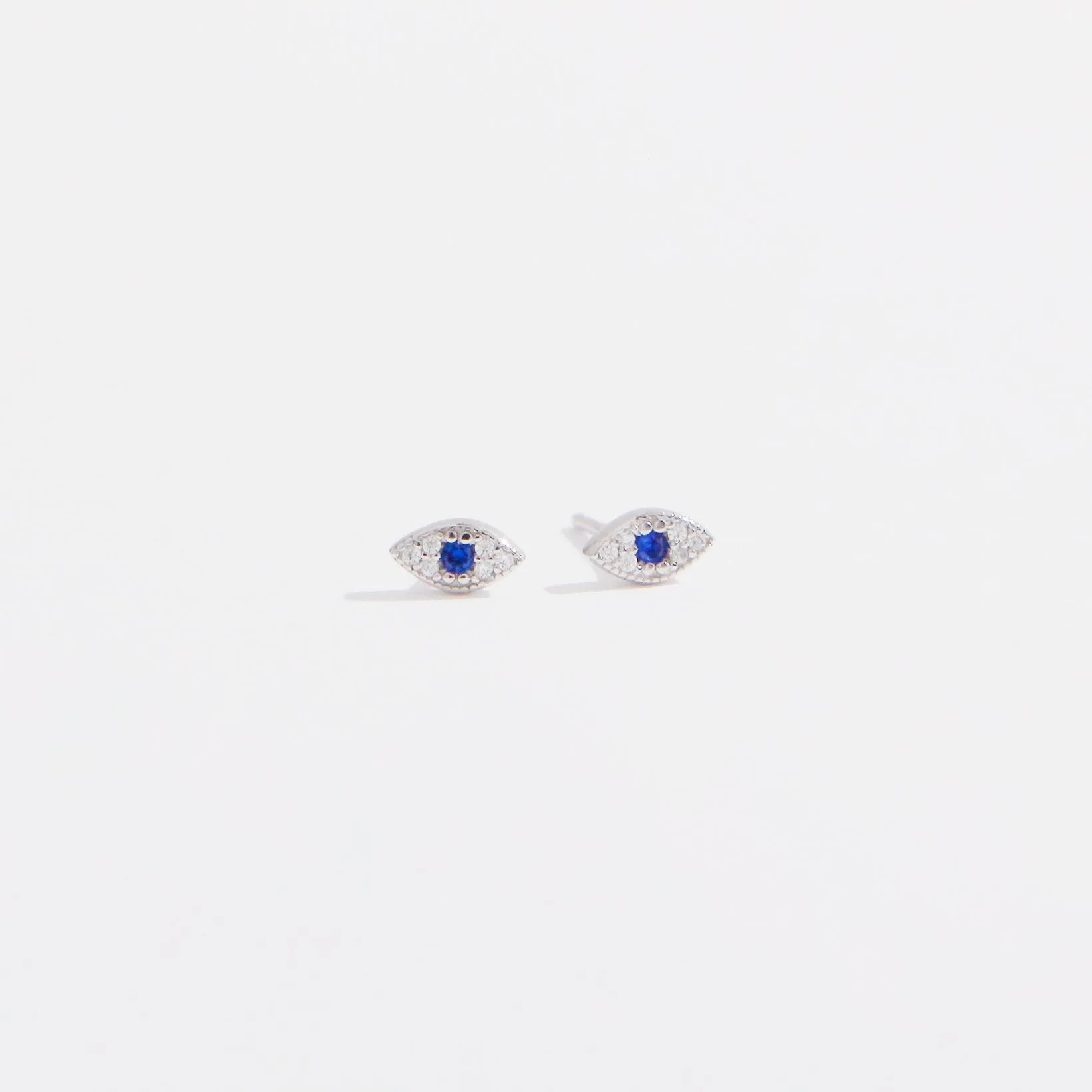 Evil Eye Studs in Silver sold by Flaire & Co. product image thumbnail 3